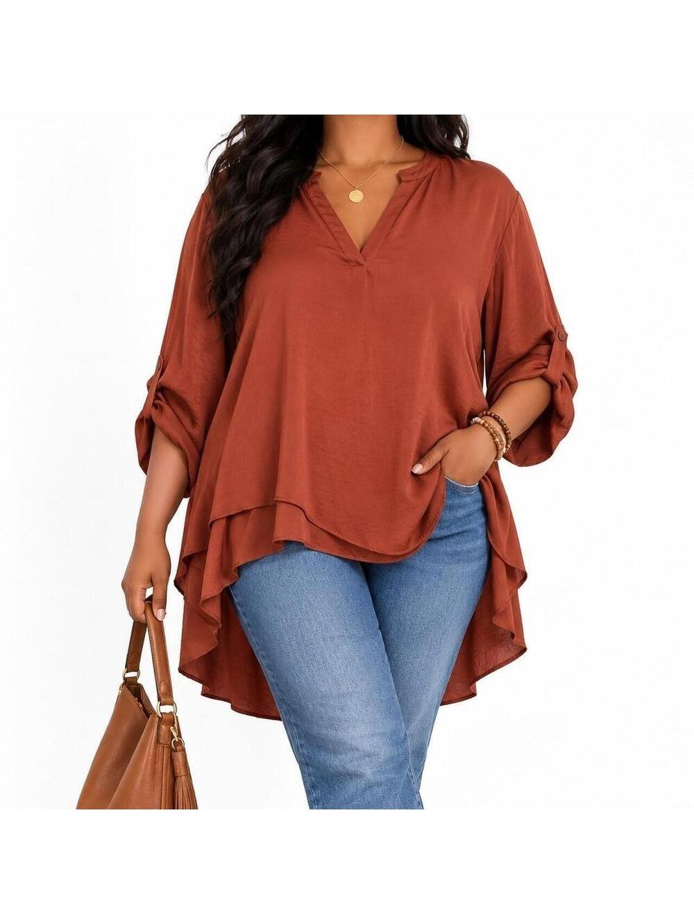 Boho Luxe Artsy Quiet Luxury Tunic Blouse